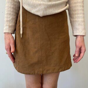 Abercrombie suede zippered skirt size 0